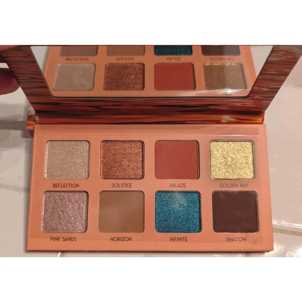 BEAUTY FOR REAL Golden Hour Mango Butter Eyeshadow Palette 8 Shades Full SZ 5.6g